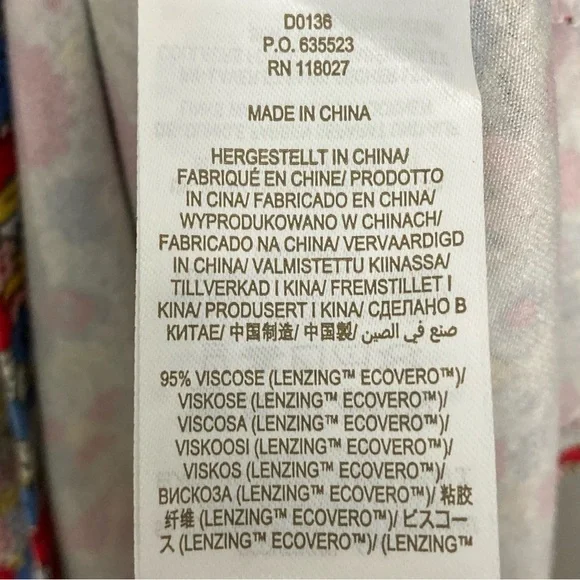 Boden V-Neck Jersey Dress Women’s Size 16 Riviera Blue Floral Stretch Knit Retro - Picture 11 of 12